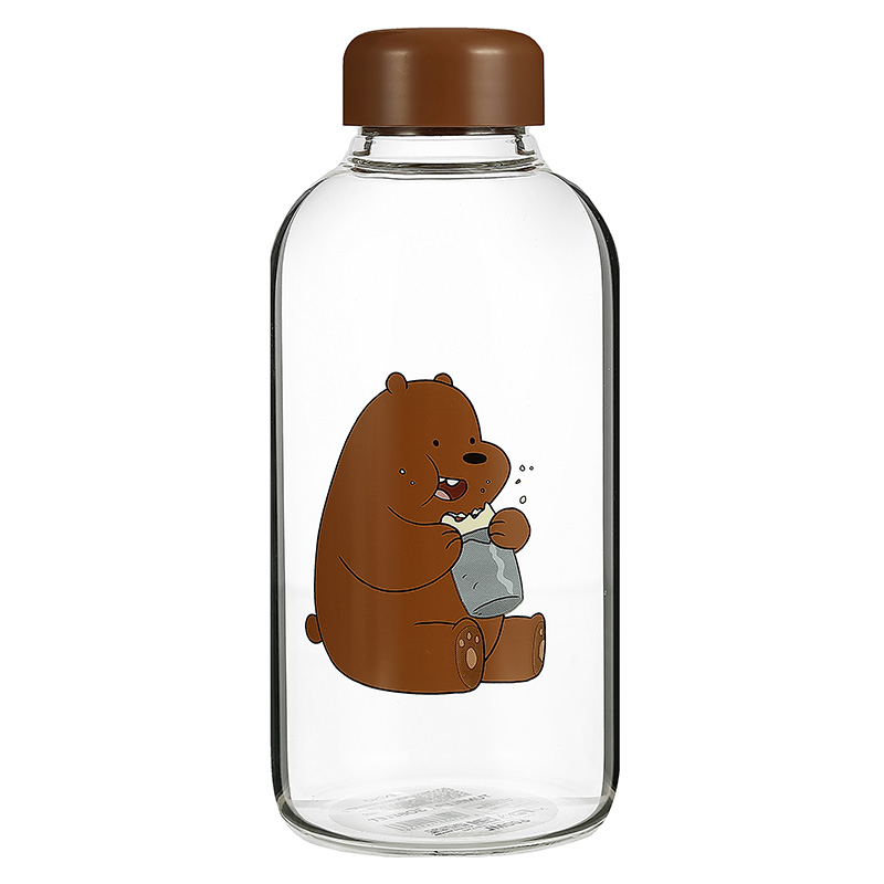 We Bare Bears-Pot-bellied Glass Bottle – MINISO Bahrain