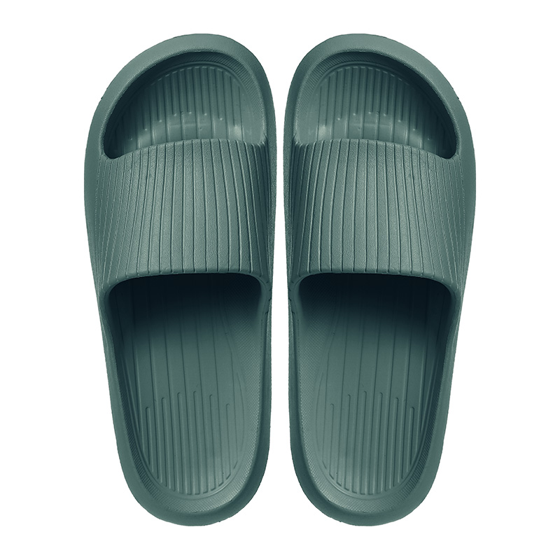 Men’s Striped Soft Sole Bathroom Slippers (Olive Green,41-42) – MINISO ...