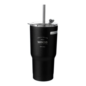 Classic Black & White Series-Steel Bottle 580ml, Black