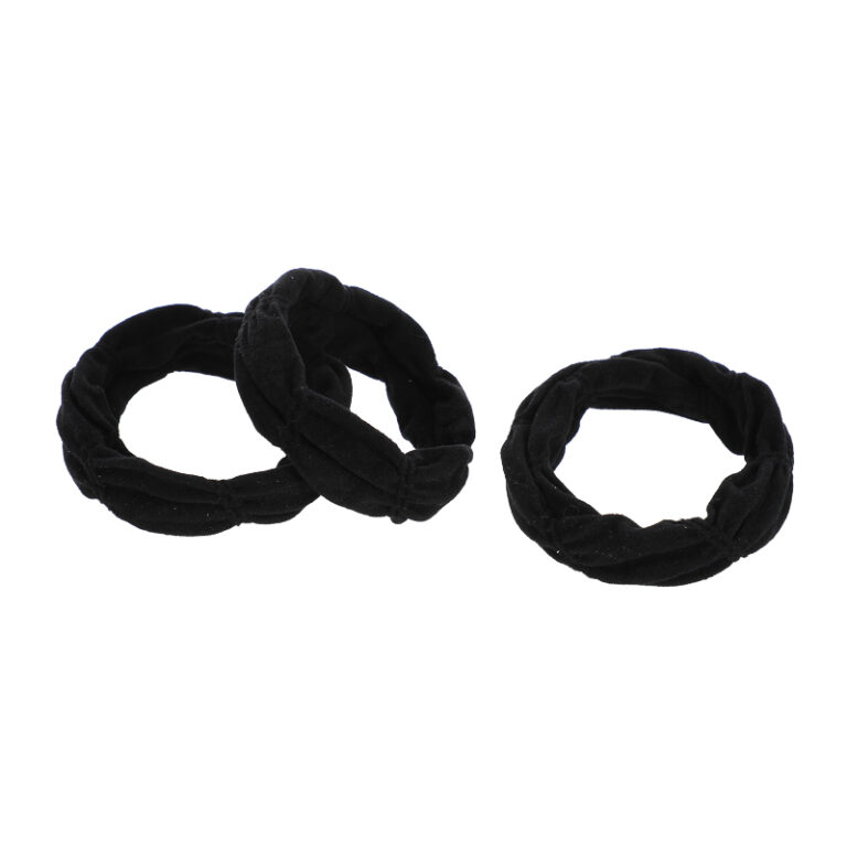 Striped Series Soft Rubber Band 3pcs (Black) – MINISO Bahrain