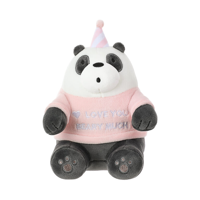 We Bare Bears Plush Toy with Birthday Hat(Panda) – MINISO Bahrain