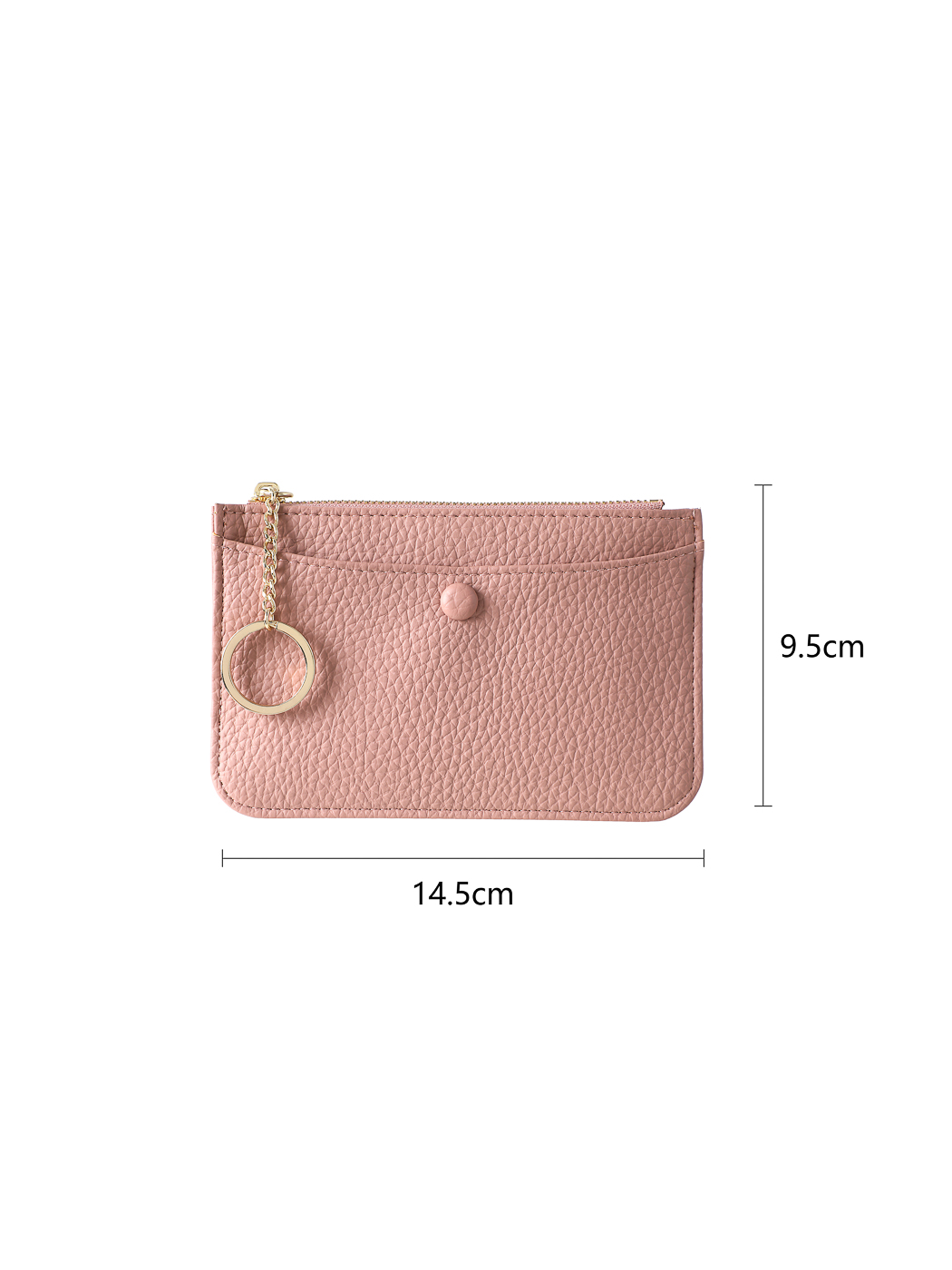 Litchi Pattern Coin Bag with Key Chain Loop(Pink) – MINISO Bahrain