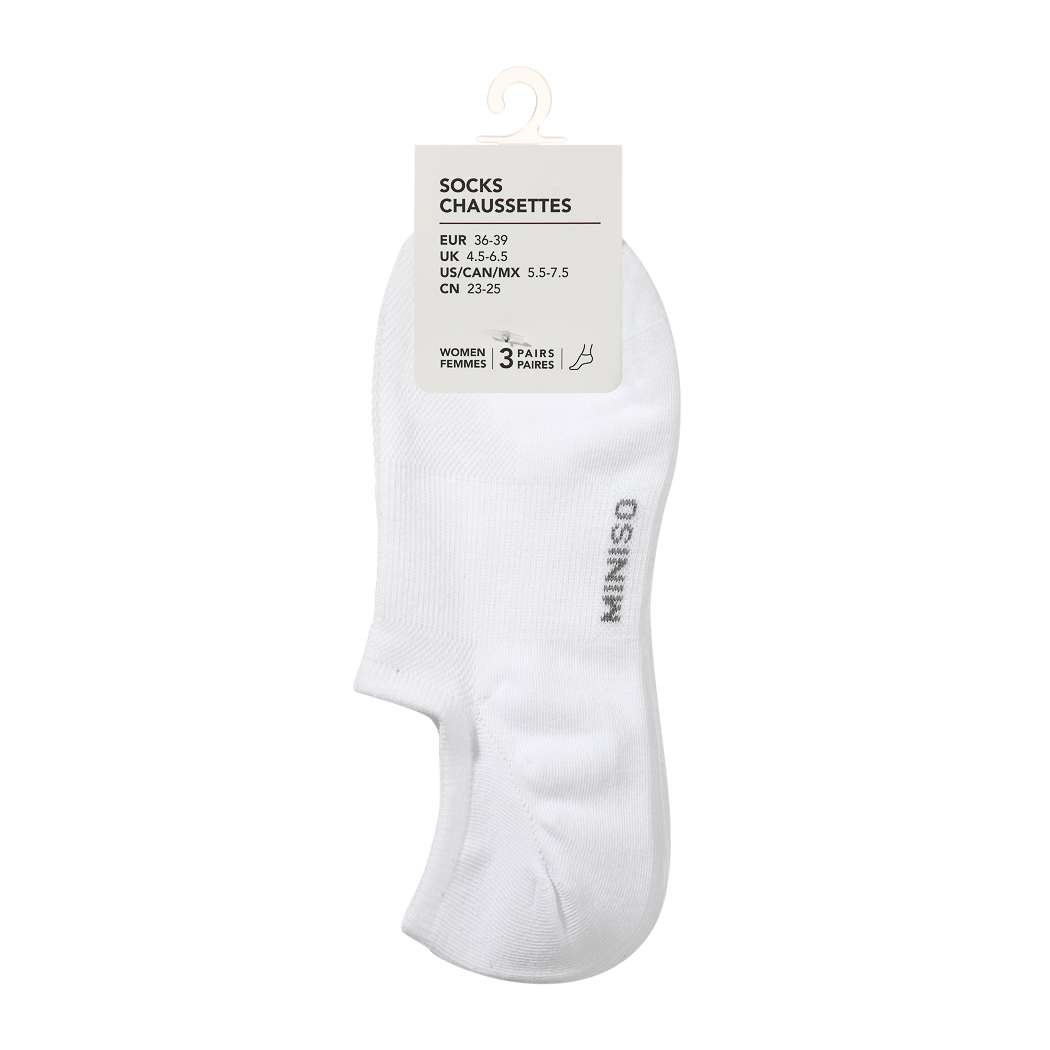 Breathable Low-cut Socks for Women (3 Pairs)(White) – MINISO Bahrain