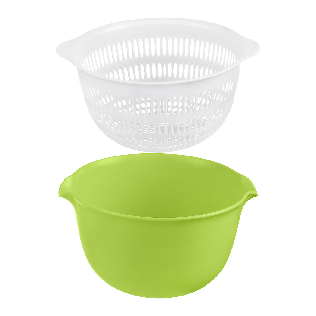 Round Double-layer Drainage Basket(Green) – MINISO Bahrain