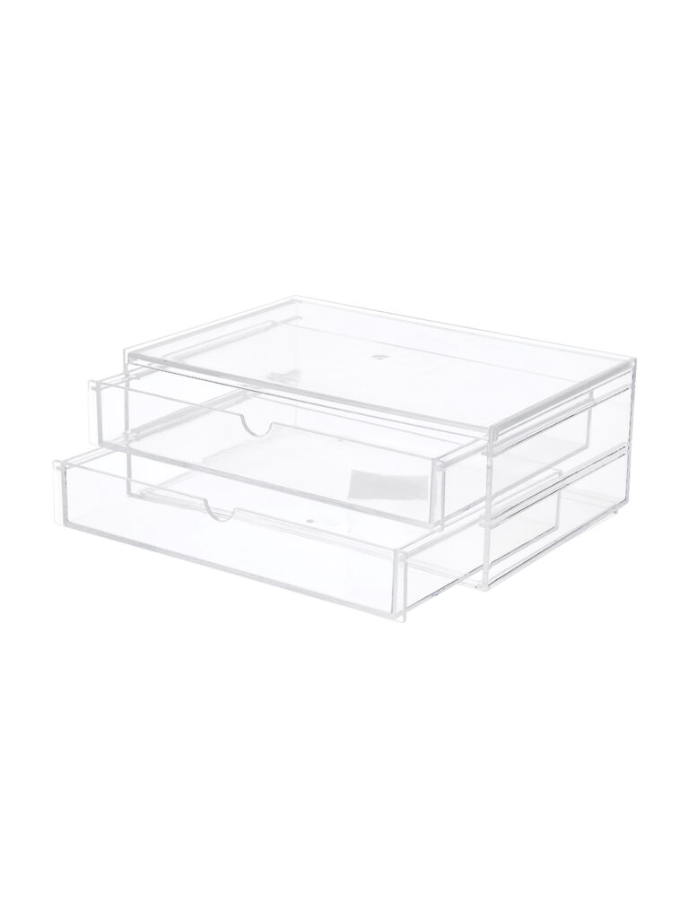 Transparent Free Combination Series Two-grid Cosmetics Storage Case ...