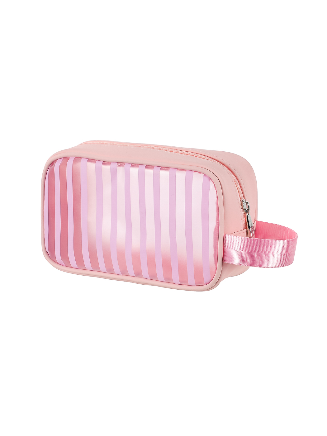 Striped Color-matching Square Cosmetic Bag(Pink Patterned,Pink ...