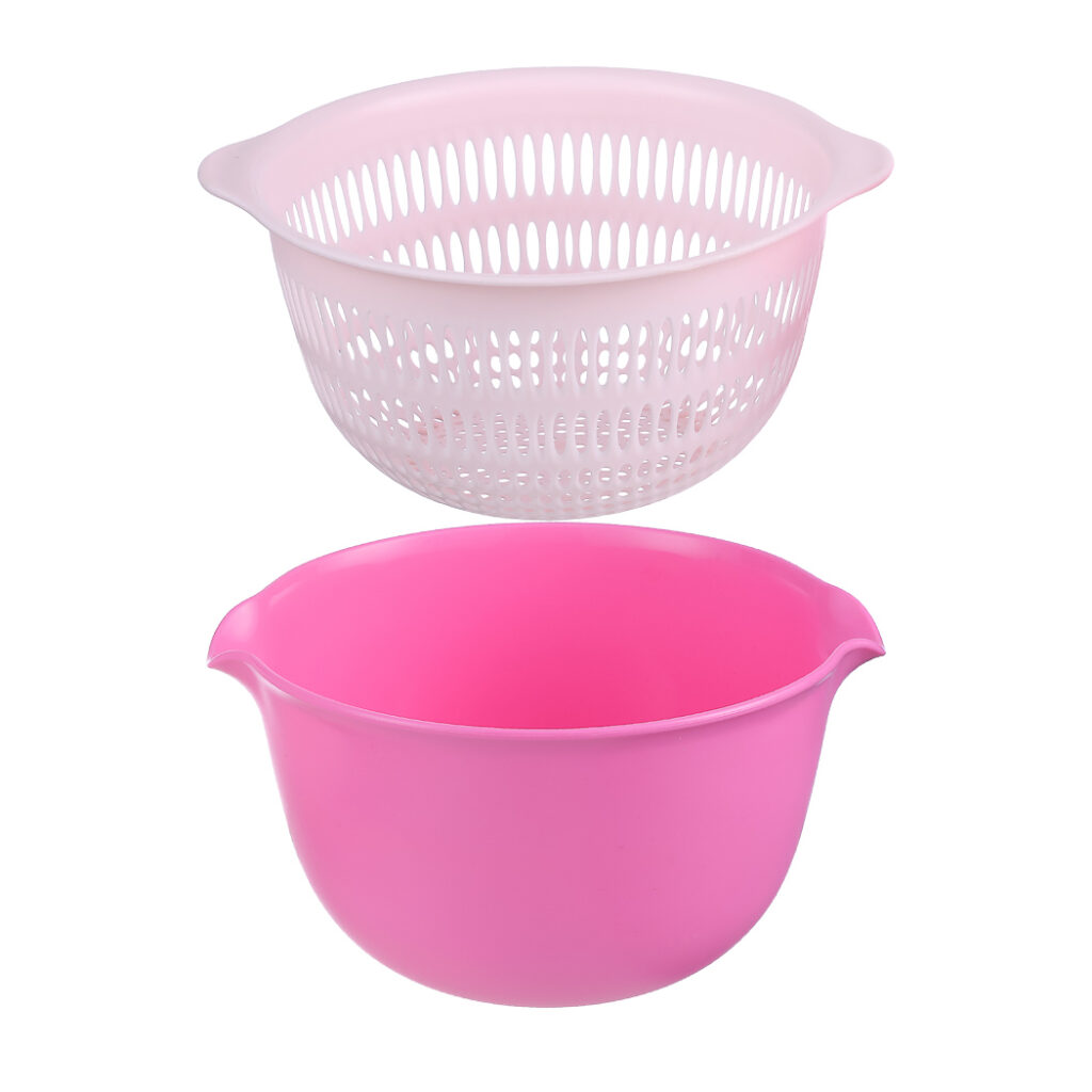 Round Double-layer Drainage Basket(Pink) – MINISO Bahrain