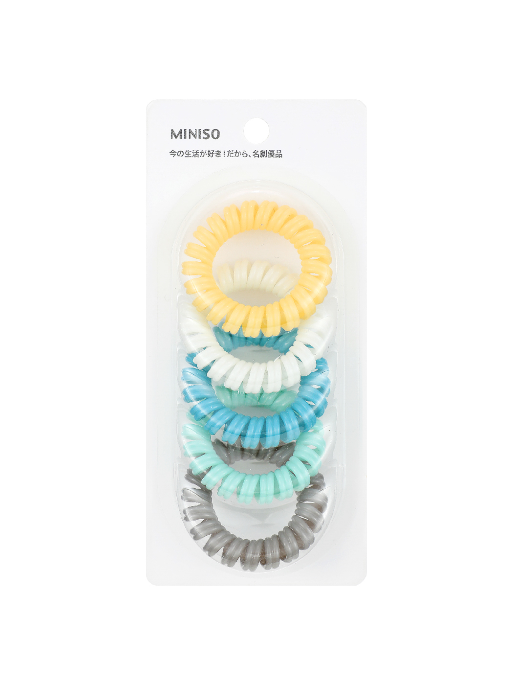 4.5 Colored Spiral Hair Ties 5pcs