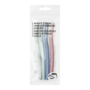 Wheat Straw Handle Precision Eyebrow Razors (4 pcs)