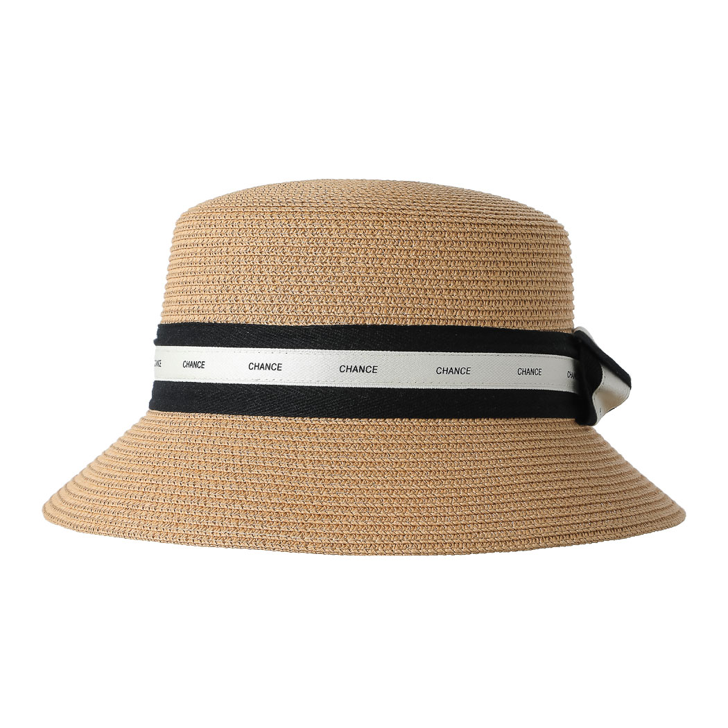 Fashion Letters Ribbon Straw Hat(Dark Brown) – MINISO Bahrain
