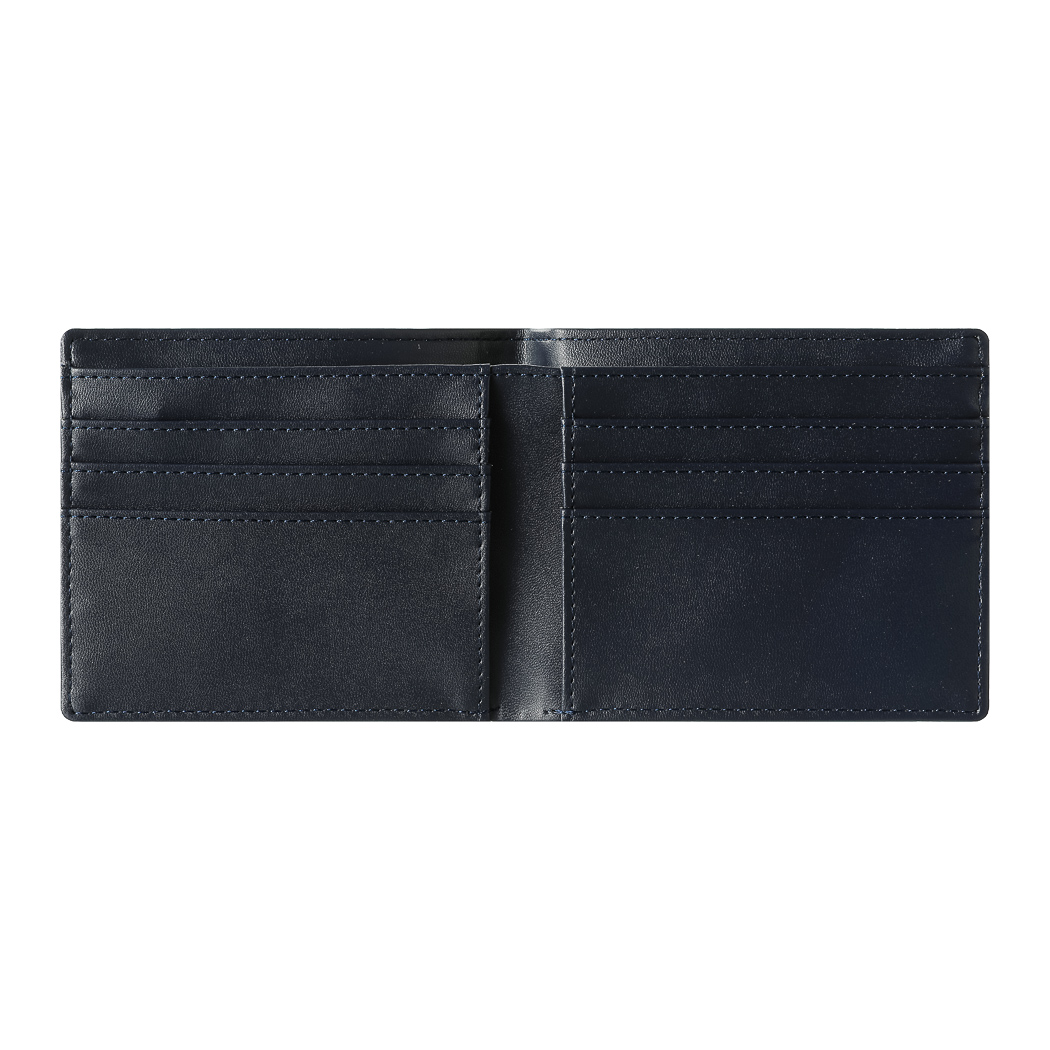 Men’s Bifold Wallet with Patch (Navy Blue) – MINISO Bahrain