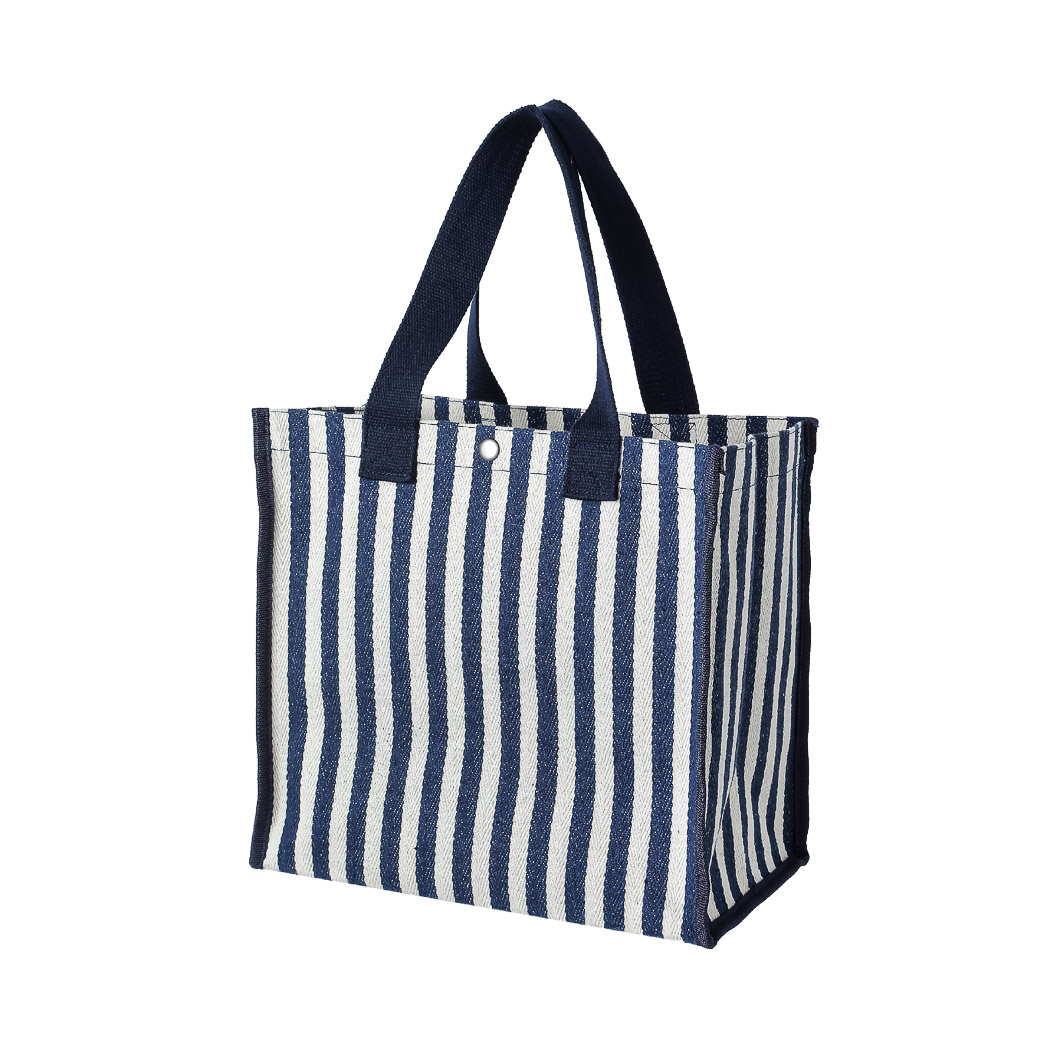 Striped Shopping Bag(Navy Blue) – MINISO Bahrain