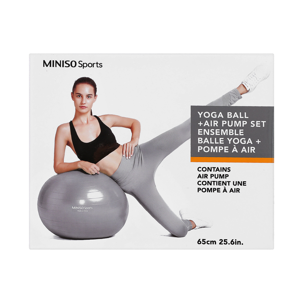 Miniso Sports – 65cm Yoga Ball(Gray) – MINISO Bahrain