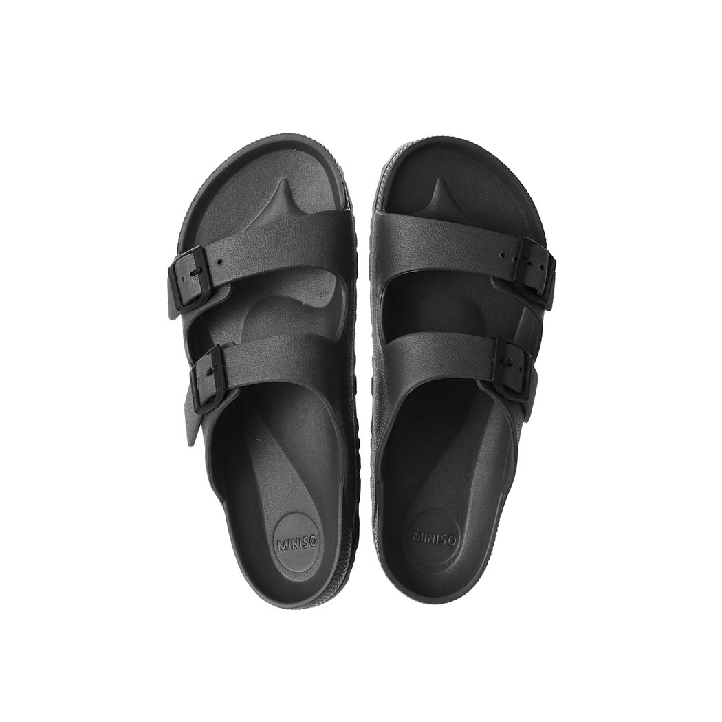 Fashion Two Band Men’s Slippers 2.0(Dark Gray,39-40) – MINISO Bahrain