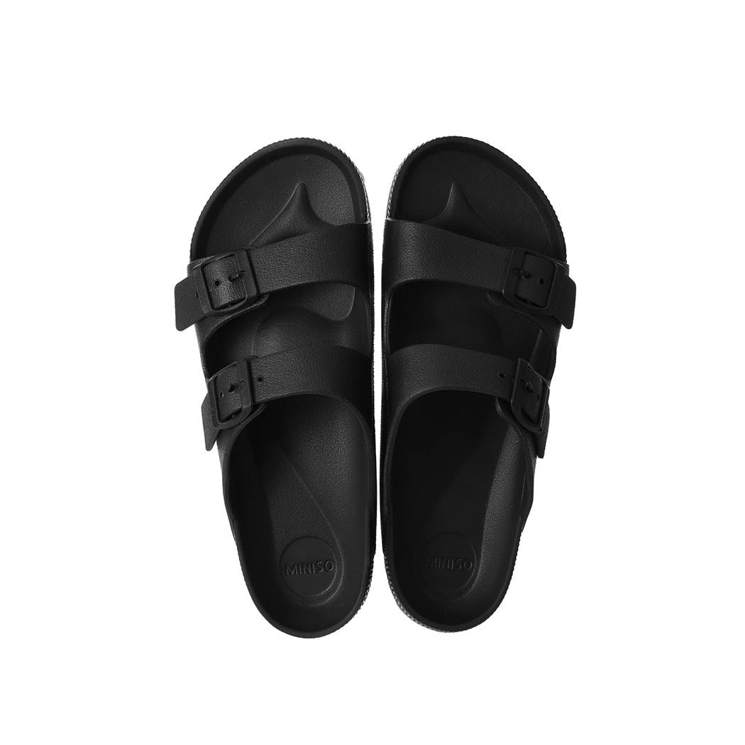 Fashion Two Band Men’s Slippers 2.0(Black,41-42) – MINISO Bahrain