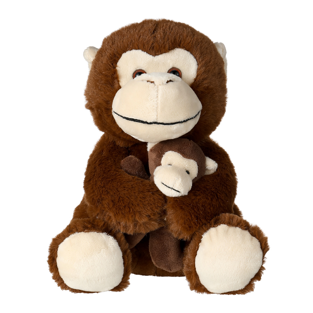 8.7in. Parent-Hugs-Child Plush Toy(Monkey) – MINISO Bahrain