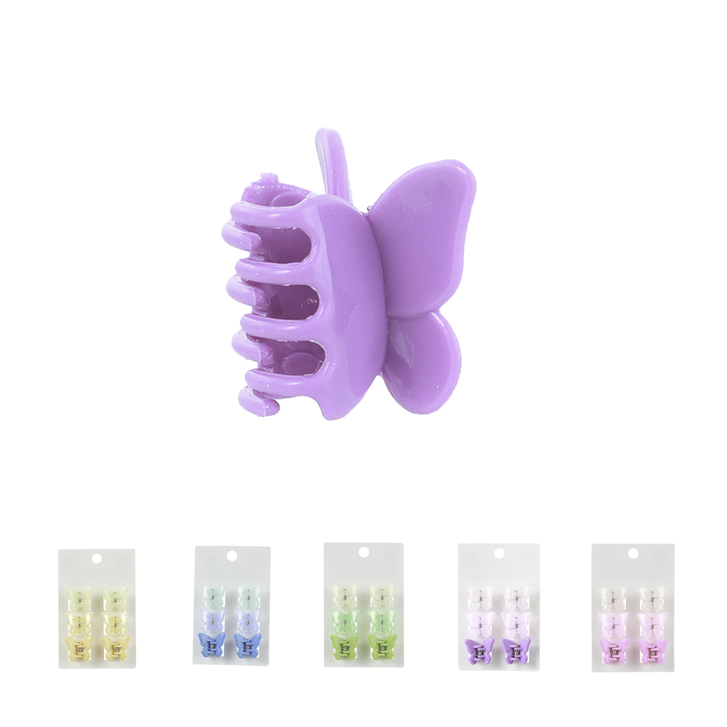 Colored Butterfly Hair Claw Clip (6 pcs) – MINISO Bahrain