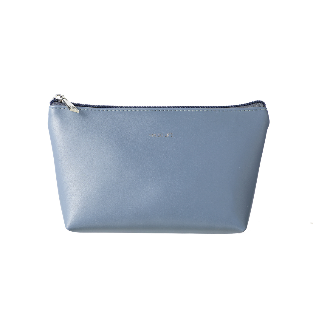 Minimalist Trapezoid Solid Color Cosmetic Bag(Blue) – MINISO Bahrain