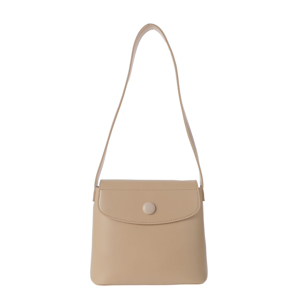 Solid Color Flap Shoulder Bag(Apricot) – MINISO Bahrain