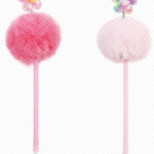 Flower Angel Series Fluffy Ball Ballpoint Pen - 0.7mm, Black Ink