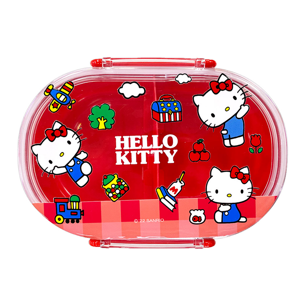 Miniso x Sanrio HELLO KITTY GLASS BENTO BOX w/ 4 FLAPS 19oz - New