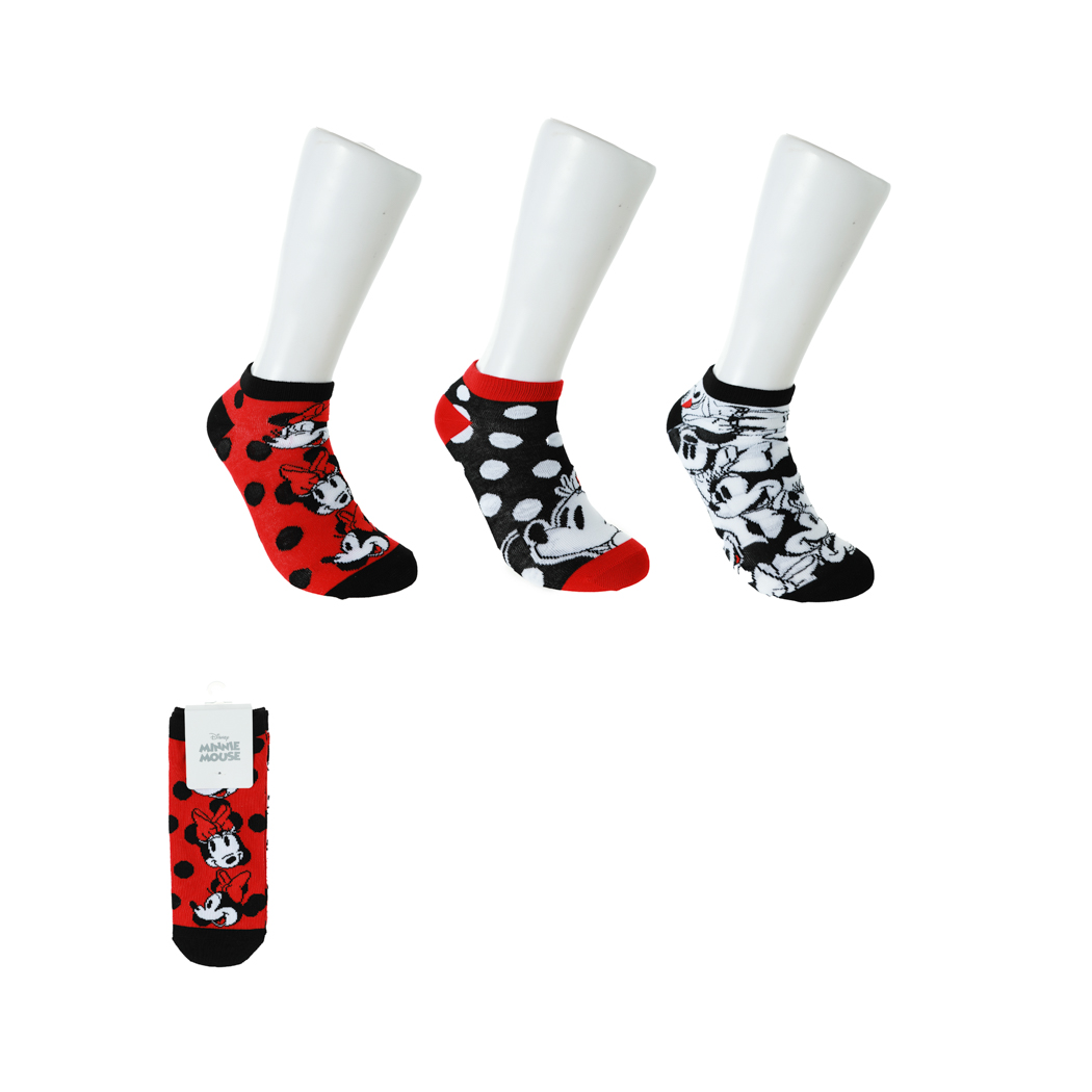 Disney Collection Minnie Mouse Low Cut Socks (3 Pairs)(B) – MINISO Bahrain