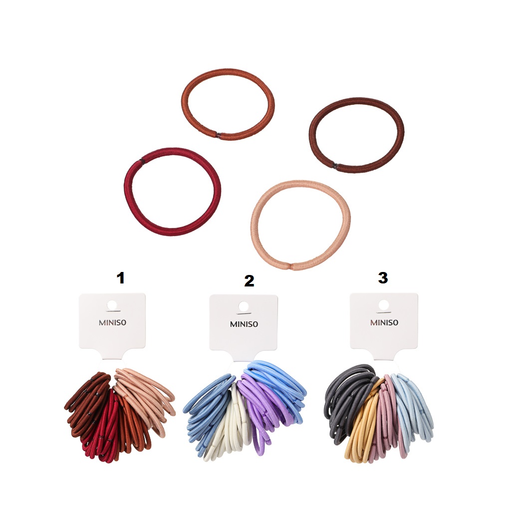 Solid Color Basic Hair Ties (40 pcs) – MINISO Bahrain