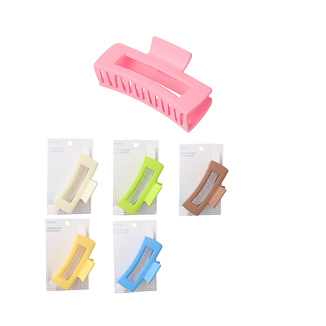 Basic Series Hollow Matte Rectangle Hair Claw Clip 1 pc 11cm