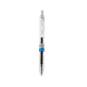 Bottle Series Black Retractable Gel Pen (0.5mm, Transparent White Barrel)