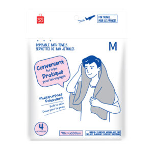 Disposable Bath Towels (M, 4 pcs)