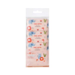 Forest Animals EDI Pure Water Mini Wet Wipes (8 Wipes×8 Packs)