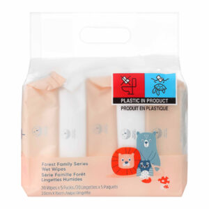 Forest Family Series Wet Wipes (20 Wipes×5 Packs)