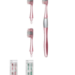 Toothbrush with Replaceable Heads (1 Handle & 3 Heads)