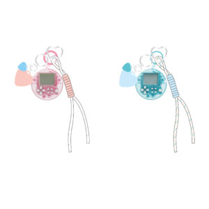 Summer Jelly Series Round Game Console Keychain Model: K004