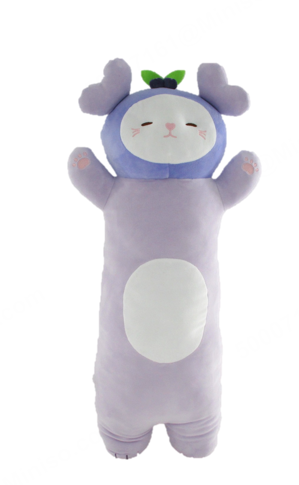 30in. Double-Heart Cat Bolster(Blueberry)