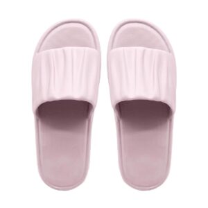 Ripple Series Women’s Bathroom Slippers(Purple Pink,37-38)