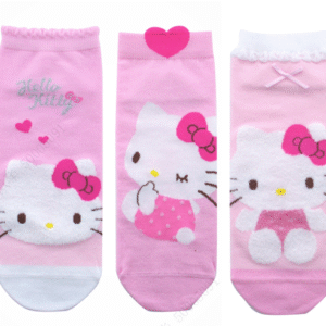 Hello Kitty Pink Collection Ankle Socks (3 Pairs, Model A)