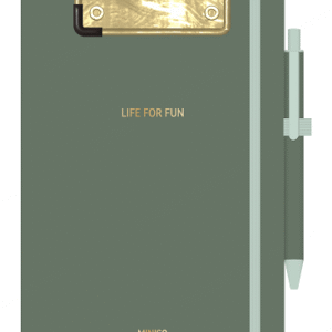 Minimalism Retro Collection A5 Clipboard Note Pad with Pen (Blackish Green)
