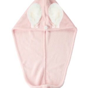 Soft Series 3D Rabbit Ear Hair Towel Wrap (Pink)