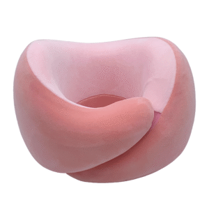Foldable Number Zero Neck Pillow with Hook(Pink)