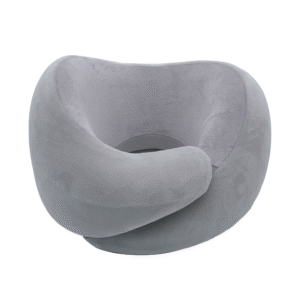 Foldable Number Zero Neck Pillow with Hook(Gray)