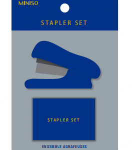 Minimalism Retro Collection Mini Stapler with Staple Box (Midnight Blue)