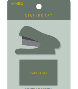 Minimalism Retro Collection Mini Stapler with Staple Box (Blackish Green)