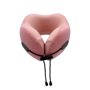 Drawstring Memory Foam Neck Pillow(Pink)