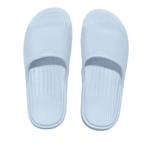 Women's Bathroom Slippers with Stripes(37-38,Blue)