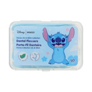 Disney Lilo & Stitch Collection Mint Flavor Thin Smooth Dental Flossers (50 Count)