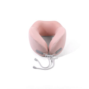 Cooling Drawstring Memory Foam Neck Pillow(Pink)