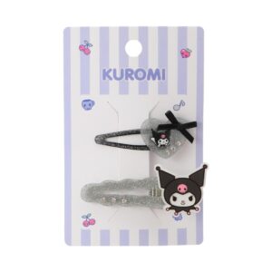 Kuromi Black Silvery Series Hair Clips (2 pcs)