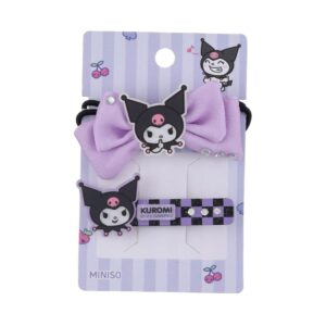 Kuromi Hair Clip & Hair Tie (2 pcs)