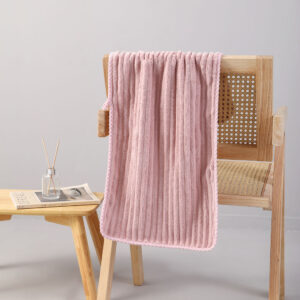 Wavy Coral Fleece Towel(Pink)